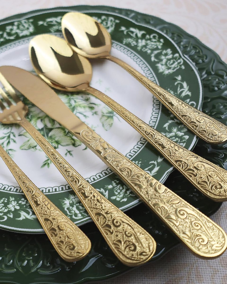 Vintage Bestekset 24-delig Roestvrij Staal voor 6 Personen