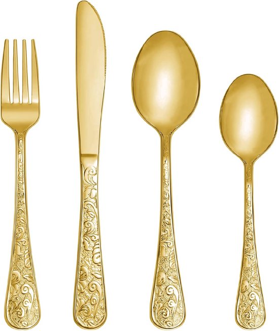 Vintage Bestekset 24-delig Roestvrij Staal voor 6 Personen