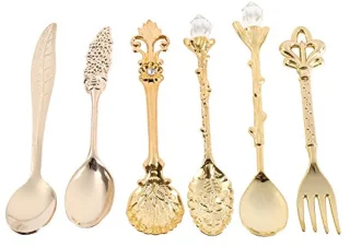 Vintage bestekset 6-delig goud