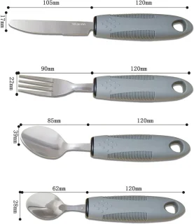 VOKA Bestekset 4-delig Verdikt Handvat Grijs