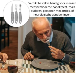 VOKA Bestekset 4-delig Verdikt Handvat Grijs