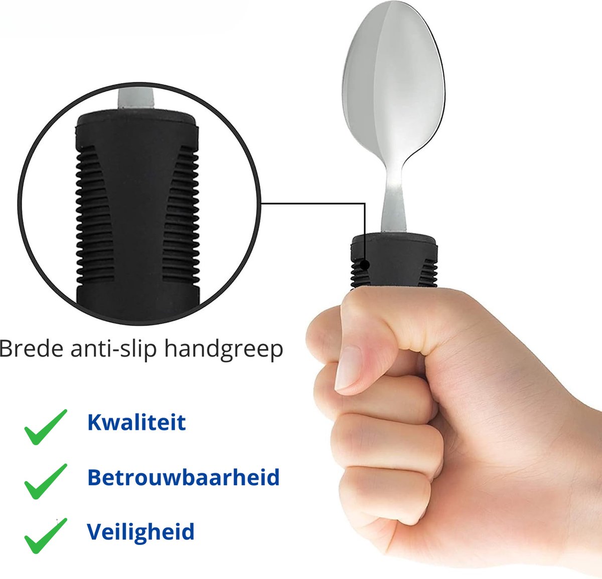 Wat vinden we goed aan de VOKA Bestekset 5-delig Soft Grip Zwart