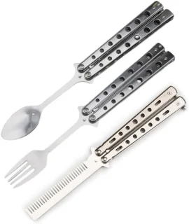Vouwbaar RVS camping bestek set