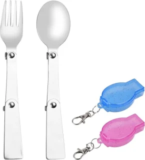 Vouwbare RVS Lepel & Vork Set 2-delig