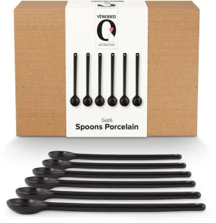 vtwonen Porseleinen Theelepels Set van 6 Large