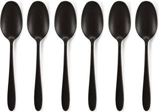 vtwonen Theelepeltjes Matzwart 6 stuks