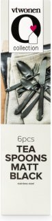 vtwonen Theelepeltjes Matzwart 6 stuks