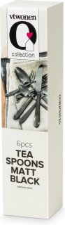vtwonen Theelepeltjes Matzwart 6 stuks