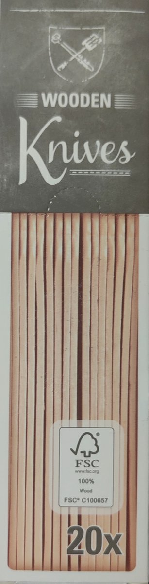 Wat vinden we goed aan de Wegwerp houten messen 200 stuks composteerbaar