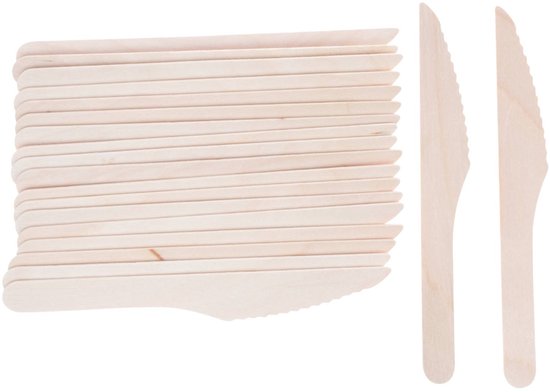 Wegwerp houten messen 200 stuks composteerbaar review