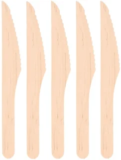 Wegwerp Messen Hout 100 Stuks