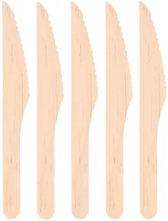 Wegwerp messen hout 75 stuks