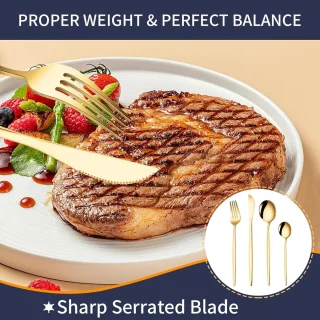 Western Cutlery Bestekset 24-delig Goud