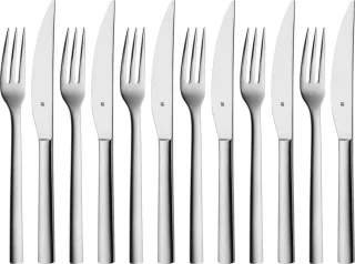 WMF Nuova Bestekset 12-delig steakmes en vork voor 6 personen