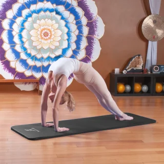 Yoga en Pilatesmat 13mm en 25mm Zwart