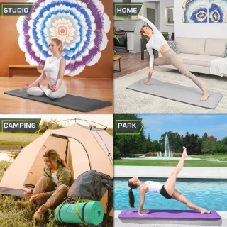 Yoga en Pilatesmat 13mm en 25mm Zwart