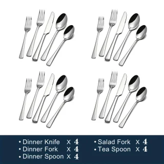 ZILVER Bestekset RVS 60-delig voor 12 personen