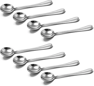 Zilveren ronde lepel