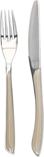 Zwarte metalen emmer met bestek 6 personen 22275624