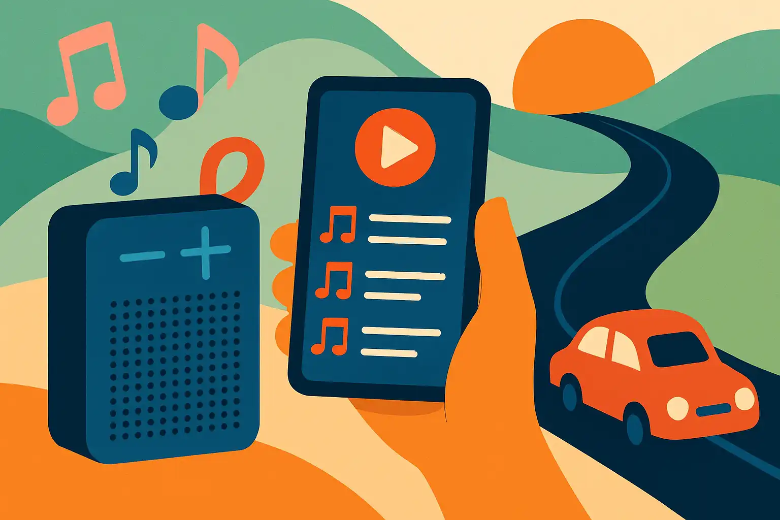 Roadtrip-ready: zo maak je de ultieme gezamenlijke playlist en wissel je moeiteloos van DJ met je bluetoothspeaker