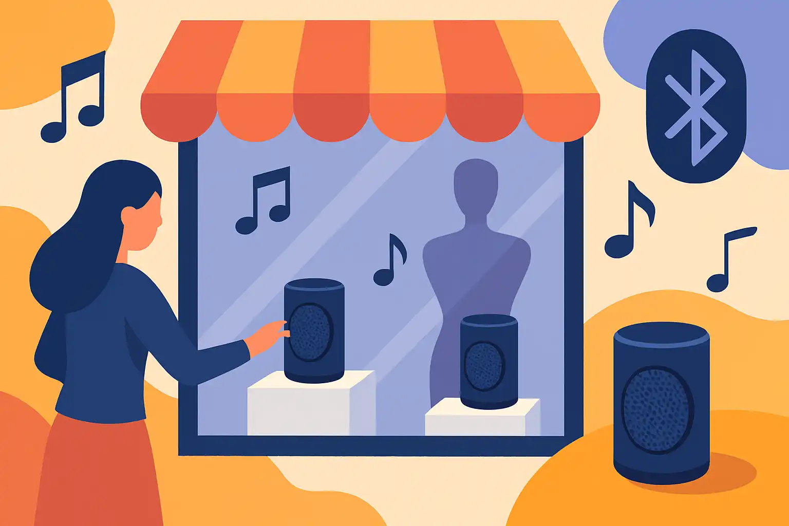 Zo maak je van je etalage een audio experience met bluetoothspeakers