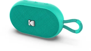 Kodak Enceinte Portable Sans Fil PWS-2284 - Étanche IPX7, Bluetooth, 6W RMS, TWS Stéréo, Batterie 1500mAh, Autonomie 10-12h, Fonction Mains Libres, Sangle Silicone, Câble Type-C Inclus - Vert