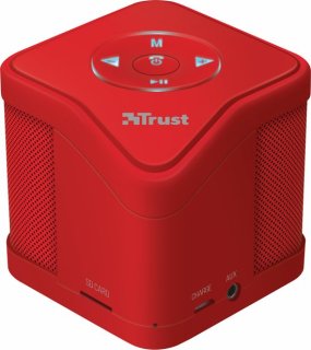 Compacte en draagbare power: Muzo Wireless Bluetooth Speaker in rood