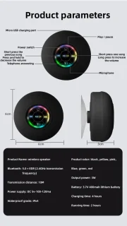 Speaker - Draadloze Speaker - Speaker Bluetooth Draadloos - Luidspreker - Muziek - Zwart