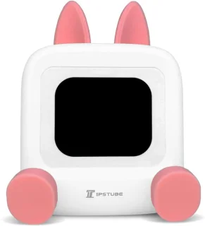 Wedjis Retro Mili-TV – Digitale Klok & Bluetooth Speaker – Smart display – Kunststof – Dimbaar scherm – Cadeau voor vrouwen – Wit/Roze
