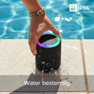 Sonume Go - Draadloze Bluetooth Speaker - 8 Uur Batterij - 360° Sound - Compact - Krachtig Geluid - Diepe Bass - IPX6 Waterproof - Zwart