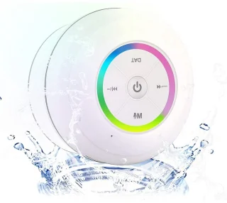 Waterdichte luidspreker met zuignap - Bluetooth-luidspreker - Doucheluidspreker - Draagbaar - Wit