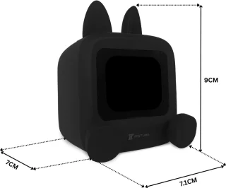 Wedjis Retro Mili-TV – Digitale Klok & Bluetooth Speaker – Smart display – Kunststof – Dimbaar scherm – Gadgets mannen – Zwart