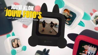 Wedjis Retro Mili-TV – Digitale Klok & Bluetooth Speaker – Smart display – Kunststof – Dimbaar scherm – Gadgets mannen – Zwart