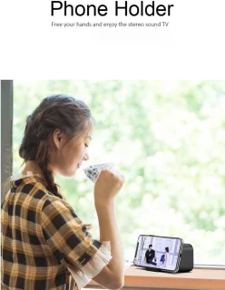 Digitale wekker met bluetooth speaker, radio, spiegel en TF ingang. zwart