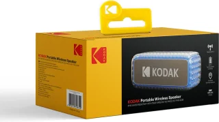 Kodak Enceinte Bluetooth - Étanche IPX6, Son Puissant 8W, Éclairage RGB, Autonomie 5h, Connexion Bluetooth V5.0 - Bleu