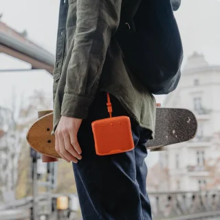 Teufel BOOMSTER GO Portable Bluetooth Speaker Waterproof to IPX7 Wireless Music USB-C - koraalrood