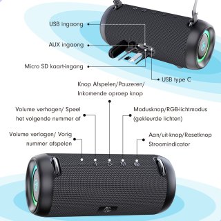 AG230 Bluetooth Speaker Zwart