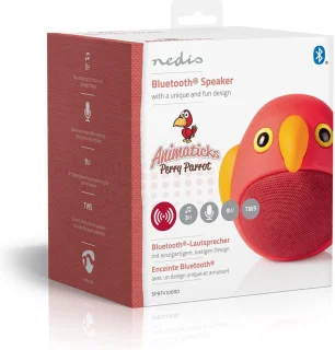Animaticks Perry Parrot Bluetooth Speaker Rood