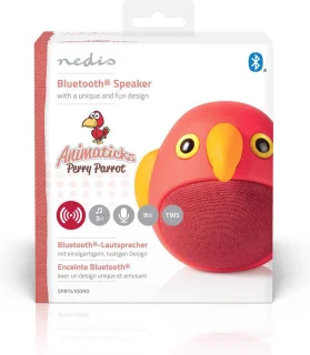 Animaticks Perry Parrot Bluetooth Speaker Rood