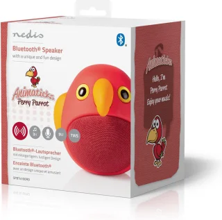 Animaticks Perry Parrot Bluetooth Speaker Rood