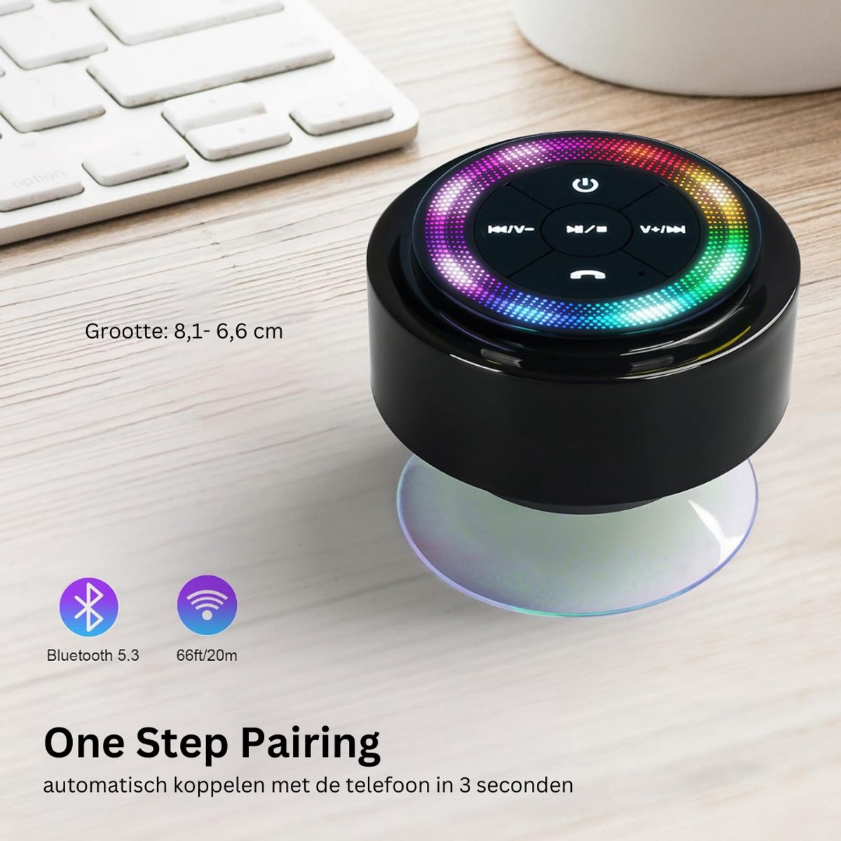 ApexArte Douche Speaker Bluetooth Waterdicht