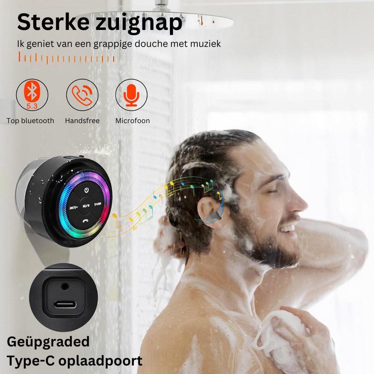 ApexArte Douche Speaker Bluetooth Waterdicht