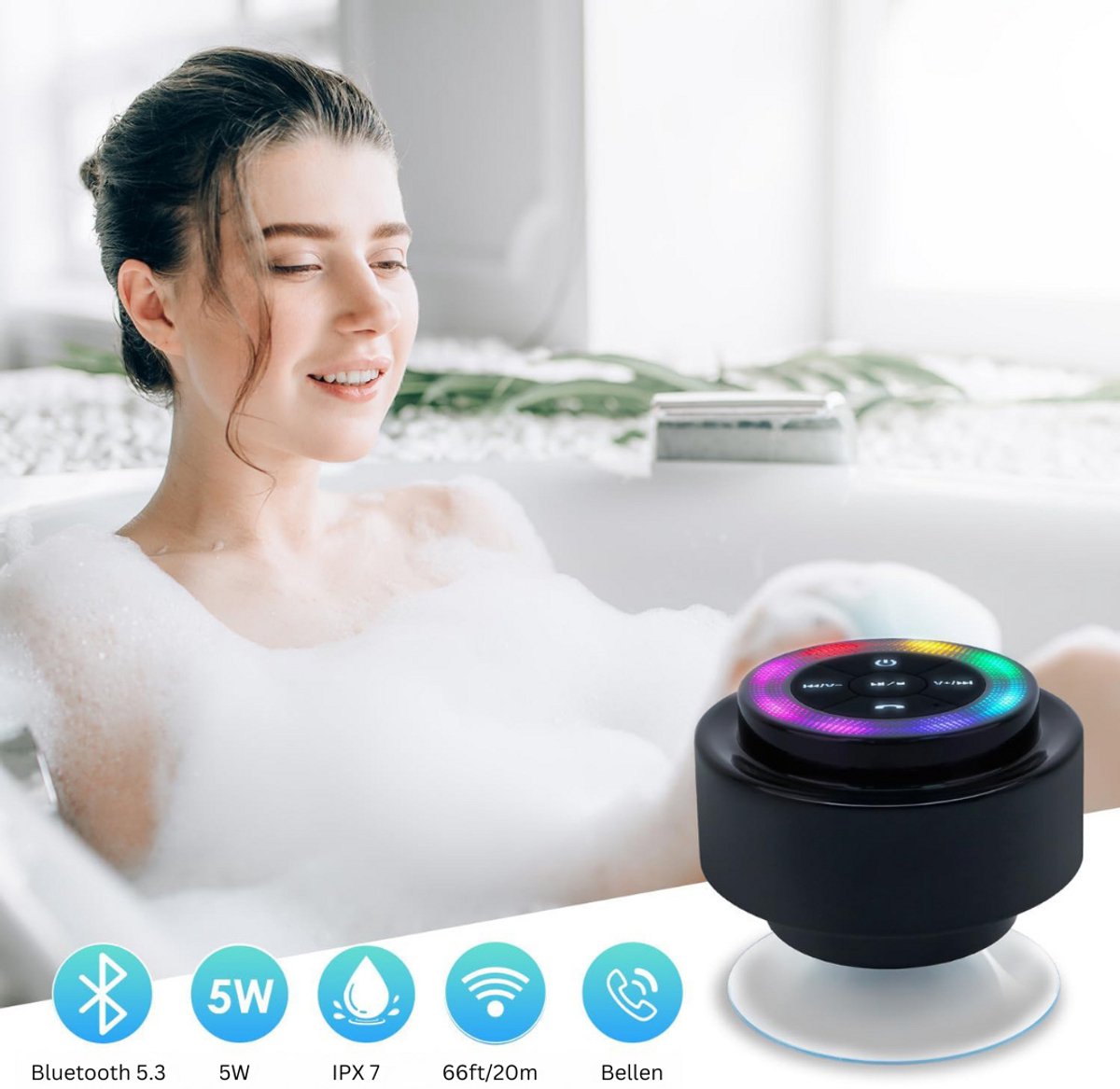 ApexArte Douche Speaker Bluetooth Waterdicht
