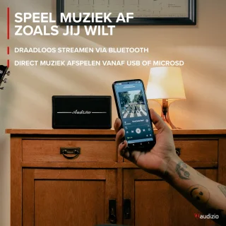 Audizio Tune60 Bluetooth speaker zwart
