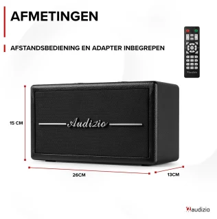 Audizio Tune60 Bluetooth speaker zwart