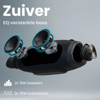 Auronic Boombox Bluetooth Speaker Zwart