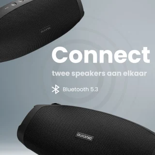 Auronic Boombox Bluetooth Speaker Zwart