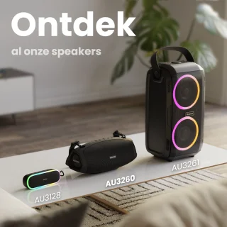 Auronic Boombox Bluetooth Speaker Zwart