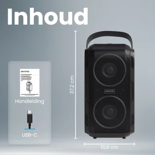 Auronic Partybox Bluetooth Speaker Zwart