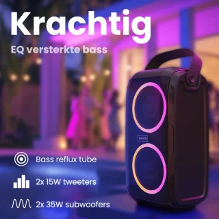 Auronic Partybox Bluetooth Speaker Zwart